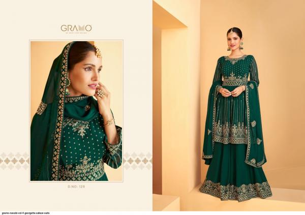 Gramo Navabi Vol 4 Fancy Georgette Designer Salwar Suit Collection